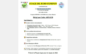 STAGE DE JUDO FEMININ